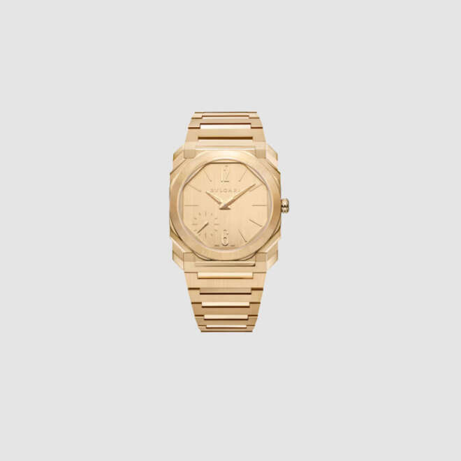 Octo Finissimo 37 Mm Satin-polished gold